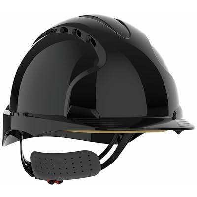 JSP EVO3 Safety Helmet Hard Hat Vented Black Wheel Ratchet Adjustment Comfortable Adjustable Fabric Harness Lightweight For Construction, Building, Civil Engineering & Industry EN397 JSP EVO3 Safety Helmet Hard Hat Vented Black Wheel Ratchet Adjustment Comfortable Adjustable Fabric Harness Lightweight For Construction, Building, Civil Engineering & Industry EN397