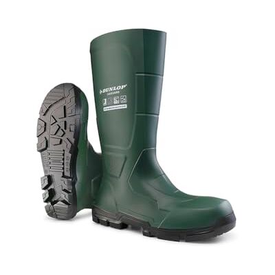 Dunlop JobGUARD Unisex Heavy Duty Waterproof Industrial Work Boots, Heritage Green, Chemical and Slip Resistant PVC Wellies with Steel Toecap and Midsole for Outdoor and Construction EU45, UK10.5 Dunlop JobGUARD Unisex Heavy Duty Waterproof Industrial Work Boots, Heritage Green, Chemical and Slip Resistant PVC Wellies with Steel Toecap and Midsole for Outdoor and Construction EU45, UK10.5