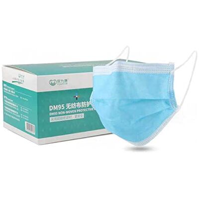 Powecom 50-Pack Disposable Face Masks, 3-ply Filter Protective Mask, Mouth Anti-Dust Meltblown Cloth Earloops Mask Powecom 50-Pack Disposable Face Masks, 3-ply Filter Protective Mask, Mouth Anti-Dust Meltblown Cloth Earloops Mask