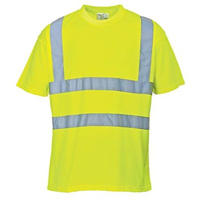 Portwest S478 Hi-Vis T-Shirt Short Sleeve Moisture Wicking Taped Neck Seam Portwest S478 Hi-Vis T-Shirt Short Sleeve Moisture Wicking Taped Neck Seam