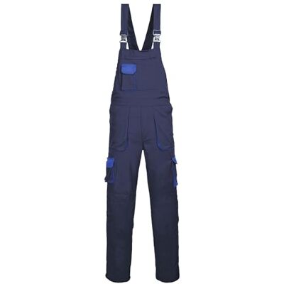Portwest TX12 Texo Contrast Bib and Brace Overalls Knee Pad Pockets Portwest TX12 Texo Contrast Bib and Brace Overalls Knee Pad Pockets