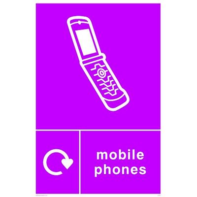 Viking IJ1431-A4P-AC Recycling-Mobile Phones Sign, Aluminium Composite, 300 mm H x 200 mm W Viking IJ1431-A4P-AC Recycling-Mobile Phones Sign, Aluminium Composite, 300 mm H x 200 mm W