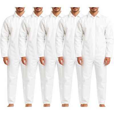 biyya ® Protective Disposable Overall Paper Boiler Suit Coveralls Protection Suit Cuffs and Ankles biyya ® Protective Disposable Overall Paper Boiler Suit Coveralls Protection Suit Cuffs and Ankles