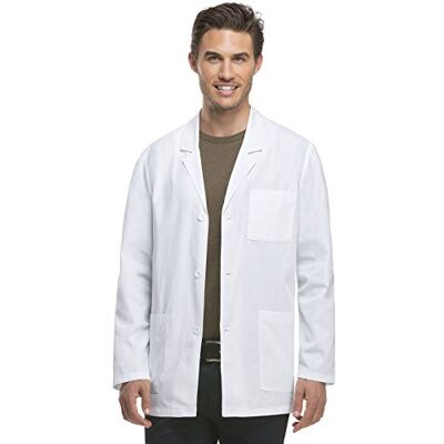Dickies Everyday Scrubs Men's 31 Inch Lab Coat, White, 5X-Large Dickies Everyday Scrubs Men's 31 Inch Lab Coat, White, 5X-Large