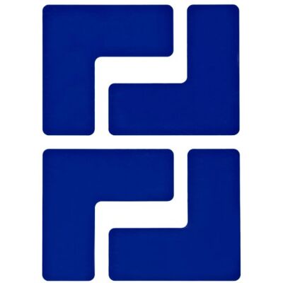 Brady Toughstripe L Corner Marker, 50.80mm x 127mm x 127mm, Blue, Pack of 20 Brady Toughstripe L Corner Marker, 50.80mm x 127mm x 127mm, Blue, Pack of 20