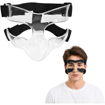 EDWERD Nose Guard Face Shield, Adjustable Protective Mask for Nasal Area, Lightweight Clear Face Cover with Cushion Padding for Daily Protection Use EDWERD Nose Guard Face Shield, Adjustable Protective Mask for Nasal Area, Lightweight Clear Face Cover with Cushion Padding for Daily Protection Use