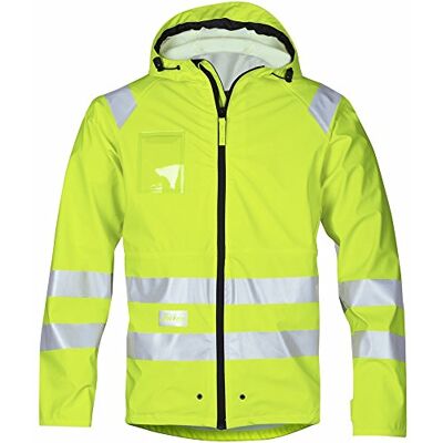 Snickers 82336600006 Size Large Class 3 "High-Vis Rain Jacket Yellow 82336600006, Class 3, High-Vis Snickers 82336600006 Size Large Class 3 "High-Vis Rain Jacket Yellow 82336600006, Class 3, High-Vis