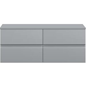 Hudson Reed URB204W2 Urban Modern Bathroom Wall Hung 4 Drawer Vanity Unit with Colour Match Worktop, 1200mm, Satin Grey Hudson Reed URB204W2 Urban Modern Bathroom Wall Hung 4 Drawer Vanity Unit with Colour Match Worktop, 1200mm, Satin Grey