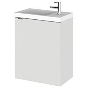 Hudson Reed CBI437 Fusion Wall Hung Vanity, Gloss Grey Mist, 400mm Hudson Reed CBI437 Fusion Wall Hung Vanity, Gloss Grey Mist, 400mm