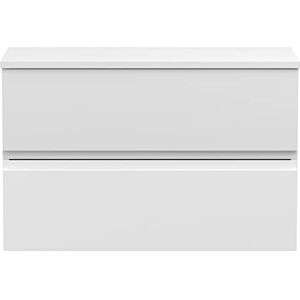 Hudson Reed URB106W Urban Modern Bathroom Wall Hung Vanity Basin Cabinet Unit with 2 Soft Close Drawers and Worktop, 800mm, Satin White Hudson Reed URB106W Urban Modern Bathroom Wall Hung Vanity Basin Cabinet Unit with 2 Soft Close Drawers and Worktop, 800mm, Satin White