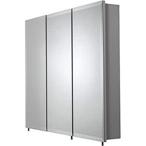 Croydex Westbourne Mirror Bathroom Cabinet 3 Door Large Storage Unit with 2 Adjustable Shelves, Wide Angle Hinges and an Easy Hang 'N' Lock Installation, 76 x 91.5 x 13CM (White Steel) Croydex Westbourne Mirror Bathroom Cabinet 3 Door Large Storage Unit with 2 Adjustable Shelves, Wide Angle Hinges and an Easy Hang 'N' Lock Installation, 76 x 91.5 x 13CM (White Steel)