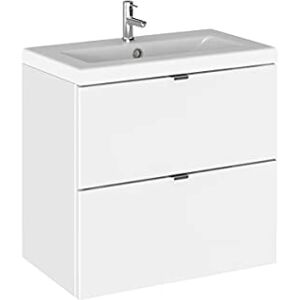 Hudson Reed CBI130A Fusion Modern Bathroom 2 Drawer Wall Hung Vanity Unit and Full Depth Ceramic Basin, 600mm, Gloss White Hudson Reed CBI130A Fusion Modern Bathroom 2 Drawer Wall Hung Vanity Unit and Full Depth Ceramic Basin, 600mm, Gloss White