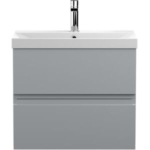 Hudson Reed URB204D Urban Modern Bathroom Wall Hung Vanity Basin Unit with 2 Soft Close Drawers and Ceramic 50mm Profile Sink, 600mm, Satin Grey Hudson Reed URB204D Urban Modern Bathroom Wall Hung Vanity Basin Unit with 2 Soft Close Drawers and Ceramic 50mm Profile Sink, 600mm, Satin Grey