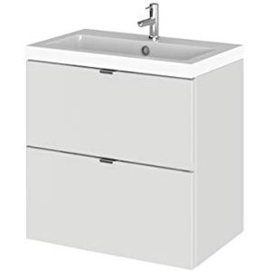 Hudson Reed CBI441 Fusion Wall Hung Vanity, Gloss Grey Mist, 500mm Hudson Reed CBI441 Fusion Wall Hung Vanity, Gloss Grey Mist, 500mm