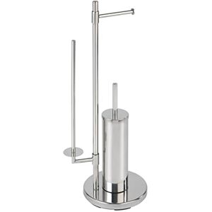 WENKO 22512100 Stainless steel freestanding toilet brush Universalo Neo toilet brush holder, toilet roll holder, Stainless steel, 30 x 73 x 20 cm, Shiny WENKO 22512100 Stainless steel freestanding toilet brush Universalo Neo toilet brush holder, toilet roll holder, Stainless steel, 30 x 73 x 20 cm, Shiny