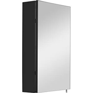 Croydex Dawley Single Door Cabinet, Bathroom Cabinets with Mirror, Stylish Matt Black Finish Bathroom Mirror Cabinets, Wall Mounted, Two Adjustable Shelves, Easy Hang 'n' Lock Installation, 67x40x10cm Croydex Dawley Single Door Cabinet, Bathroom Cabinets with Mirror, Stylish Matt Black Finish Bathroom Mirror Cabinets, Wall Mounted, Two Adjustable Shelves, Easy Hang 'n' Lock Installation, 67x40x10cm