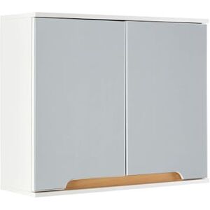 Home Source Bathroom Cabinet Wall Mounted Mirrored Vanity Storage Cupboard, 2 Door, White Home Source Bathroom Cabinet Wall Mounted Mirrored Vanity Storage Cupboard, 2 Door, White