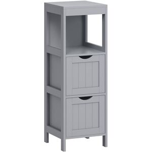 VASAGLE Bathroom Floor Cabinet, Freestanding Bathroom Storage Unit, with 2 Drawers, 1 Open Compartment, for Bathroom, Living Room, Kitchen, Modern Style, Dove Grey BBC042G02 VASAGLE Bathroom Floor Cabinet, Freestanding Bathroom Storage Unit, with 2 Drawers, 1 Open Compartment, for Bathroom, Living Room, Kitchen, Modern Style, Dove Grey BBC042G02