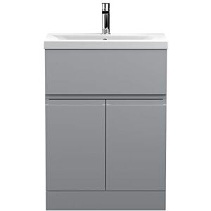 Hudson Reed Urban 600mm Floor Standing Vanity Unit Satin Grey Bathroom Hudson Reed Urban 600mm Floor Standing Vanity Unit Satin Grey Bathroom