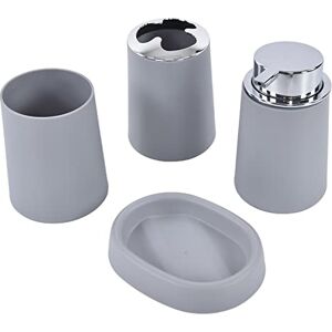 Verdant Touch Bathroom Accessories Set Bathroom Set Multifunction Simple Practical Feel Comfortable Stainless Steel Bathroom AccessoriesGrey