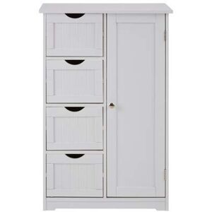 Premier Housewares Portern 4 Drawer Single Door Cabinet - Storage Furniture Premier Housewares Portern 4 Drawer Single Door Cabinet - Storage Furniture