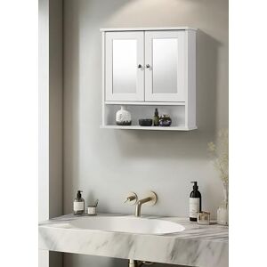 TAD TIMBER ART DESIGN UK Timber Art Design UK Bathroom Mirror Cabinet with 2 Shelves Wall-Mounted White – Modern Storage for Bathroom Compact & Stylish Mirror Cabinet Space-Saving Organizer TAD TIMBER ART DESIGN UK Timber Art Design UK Bathroom Mirror Cabinet with 2 Shelves Wall-Mounted White – Modern Storage for Bathroom Compact & Stylish Mirror Cabinet Space-Saving Organizer