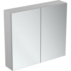 Ideal Standard 80cm Wall Mounted Bathroom Mirror Cabinet with Ambient Light, 2 doors, T3442AL Ideal Standard 80cm Wall Mounted Bathroom Mirror Cabinet with Ambient Light, 2 doors, T3442AL