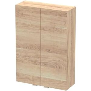 Hudson Reed OFF3055 Fusion Modern Bathroom Wall Hung 2 Soft Close Door Storage Cabinet Unit, 500mm, Bleached Oak Hudson Reed OFF3055 Fusion Modern Bathroom Wall Hung 2 Soft Close Door Storage Cabinet Unit, 500mm, Bleached Oak