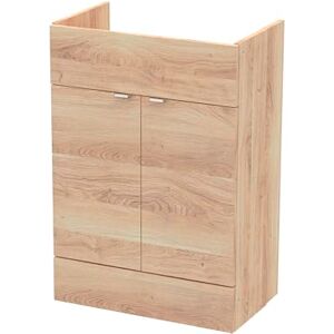 Hudson Reed OFF3008 Fusion Modern Bathroom Floor Standing 2 Soft Close Door Full Depth Vanity Unit, 600mm, Bleached Oak Hudson Reed OFF3008 Fusion Modern Bathroom Floor Standing 2 Soft Close Door Full Depth Vanity Unit, 600mm, Bleached Oak