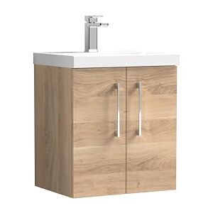 nuie ARN3021D Arno Modern Bathroom Wall Hung 2 Soft Close Door Vanity Unit and Thin-Edge Basin, 500mm, Bleached Oak Woodgrain nuie ARN3021D Arno Modern Bathroom Wall Hung 2 Soft Close Door Vanity Unit and Thin-Edge Basin, 500mm, Bleached Oak Woodgrain