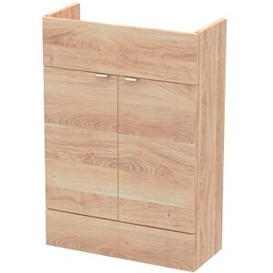 Hudson Reed OFF3007 Fusion Modern Bathroom Floor Standing 2 Soft Close Door Compact Vanity Unit, 600mm, Bleached Oak Hudson Reed OFF3007 Fusion Modern Bathroom Floor Standing 2 Soft Close Door Compact Vanity Unit, 600mm, Bleached Oak