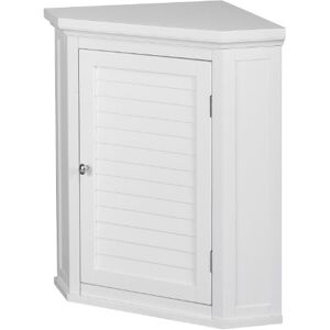 Teamson Home Versanora Corner Bathroom Cabinet, White Wooden Bathroom Cupboard, Wall Mounted Cabinet, Removeable Wall Cabinet, One Door and Interior Shelf Teamson Home Versanora Corner Bathroom Cabinet, White Wooden Bathroom Cupboard, Wall Mounted Cabinet, Removeable Wall Cabinet, One Door and Interior Shelf