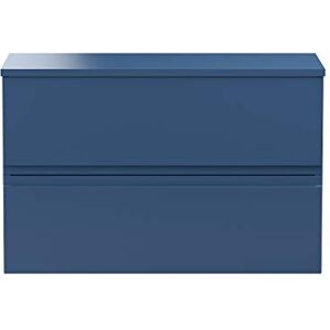 Hudson Reed URB306W Urban Modern Bathroom Wall Hung Vanity Basin Cabinet Unit with 2 Soft Close Drawers and Worktop, 800mm, Satin Blue Hudson Reed URB306W Urban Modern Bathroom Wall Hung Vanity Basin Cabinet Unit with 2 Soft Close Drawers and Worktop, 800mm, Satin Blue