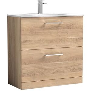 nuie ARN3035B Arno Modern Bathroom Floor Standing 2 Soft Close Drawer Vanity Unit with 1 Tap Hole Minimalist Basin, 800mm, Bleached Oak Woodgrain nuie ARN3035B Arno Modern Bathroom Floor Standing 2 Soft Close Drawer Vanity Unit with 1 Tap Hole Minimalist Basin, 800mm, Bleached Oak Woodgrain