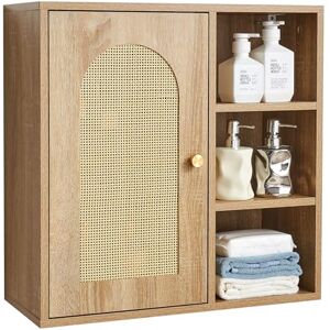 VEVOR Bathroom Wall Cabinet, Door and Adjustable Shelf with 5 Height Levels, Over the Toilet Storage Medicine Cabinet Wall Mounted, Hanging Organizer with Shelves for Laundry Room Kitchen Restroom VEVOR Bathroom Wall Cabinet, Door and Adjustable Shelf with 5 Height Levels, Over the Toilet Storage Medicine Cabinet Wall Mounted, Hanging Organizer with Shelves for Laundry Room Kitchen Restroom