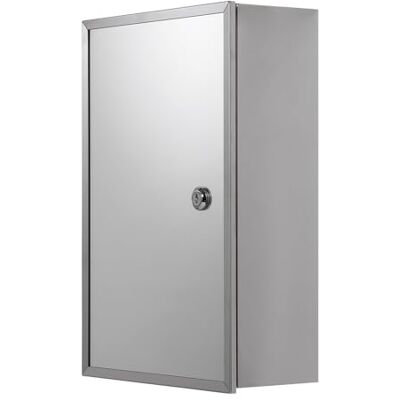 Croydex Trent Bathroom Wall Cabinet with Lock and Key Mirrored Door Stainless Steel Medicine Cabinet with Fixed Internal Shelf, Includes Fixings and Keys, Pre-assembled (40x25cm) Croydex Trent Bathroom Wall Cabinet with Lock and Key Mirrored Door Stainless Steel Medicine Cabinet with Fixed Internal Shelf, Includes Fixings and Keys, Pre-assembled (40x25cm)