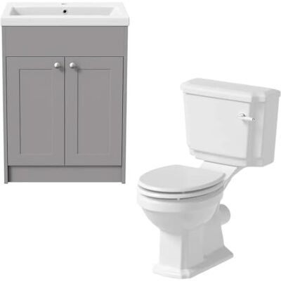 Park Lane ® Cloakroom Bathroom Suite Close Coupled Single Flush Toilet WC Cistern Basin Vanity Unit Grey Freestanding Traditional White Gloss Park Lane ® Cloakroom Bathroom Suite Close Coupled Single Flush Toilet WC Cistern Basin Vanity Unit Grey Freestanding Traditional White Gloss