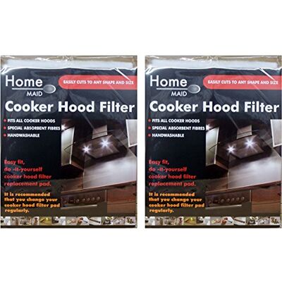 Home Maid 2 x Large Universal Cooker Hood Filter Pad Extractor Fan Handwashable Cut To Size Home Maid 2 x Large Universal Cooker Hood Filter Pad Extractor Fan Handwashable Cut To Size