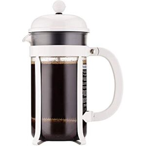 Bodum 34 Oz Chambord French Press Coffee Maker, High-Heat Borosilicate Glass, Stainless Steel, White – Made in Portugal Bodum 34 Oz Chambord French Press Coffee Maker, High-Heat Borosilicate Glass, Stainless Steel, White – Made in Portugal
