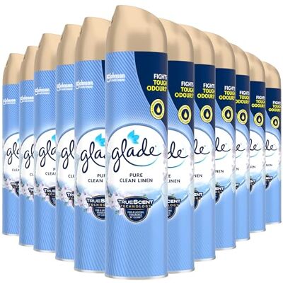 Glade Air Freshener - Aerosol Room Spray - Clean Linen - 12 Pack Glade Air Freshener - Aerosol Room Spray - Clean Linen - 12 Pack