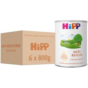 HiPP Anti Reflux Baby Milk Powder Formula, from Birth, 800g (Pack of 6) HiPP Anti Reflux Baby Milk Powder Formula, from Birth, 800g (Pack of 6)