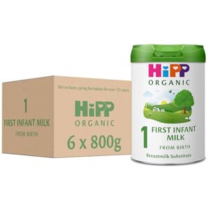 HiPP Organic 1 First Infant Baby Milk Powder Formula, from Birth, 800g (Pack of 6) HiPP Organic 1 First Infant Baby Milk Powder Formula, from Birth, 800g (Pack of 6)