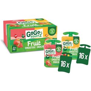GOGO SQUEEZ Fruit Smoothie Snack, Apple Strawberry and Multifruit 32x90g, 100% Real Fruit Blend Pouches, Snack for Kids & Adults, Gluten-Free, Vegan, No Added Sugar, School Lunchbox Friendly GOGO SQUEEZ Fruit Smoothie Snack, Apple Strawberry and Multifruit 32x90g, 100% Real Fruit Blend Pouches, Snack for Kids & Adults, Gluten-Free, Vegan, No Added Sugar, School Lunchbox Friendly