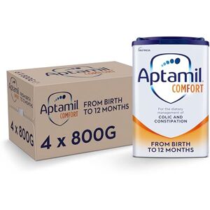 Aptamil Comfort Baby Milk Powder Formula, from Birth, 800g (Pack of 4) Aptamil Comfort Baby Milk Powder Formula, from Birth, 800g (Pack of 4)