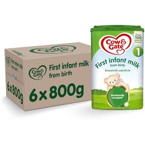 Cow & Gate 1 First Infant Baby Milk Powder Formula, from Birth, 800g (Pack of 6) Cow & Gate 1 First Infant Baby Milk Powder Formula, from Birth, 800g (Pack of 6)