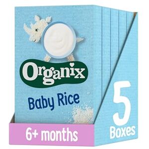 Organix Baby Rice, Organic Weaning Snack, 6+ Months 100 g (Pack of 5) Organix Baby Rice, Organic Weaning Snack, 6+ Months 100 g (Pack of 5)