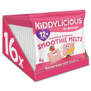 Kiddylicious Strawberry & Banana Smoothie Melts Delicious Snacks for Kids Suitable for 12+ Months 16 Packs Kiddylicious Strawberry & Banana Smoothie Melts Delicious Snacks for Kids Suitable for 12+ Months 16 Packs