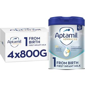 Aptamil Advanced 1 First Infant Baby Milk Powder Formula, from Birth, 800g (Pack of 4) Aptamil Advanced 1 First Infant Baby Milk Powder Formula, from Birth, 800g (Pack of 4)