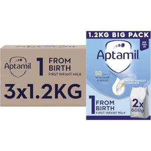Aptamil 1 First Baby Milk Powder, From Birth, 1.2K (Pack of 3) Aptamil 1 First Baby Milk Powder, From Birth, 1.2K (Pack of 3)
