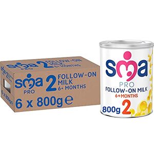 SMA Nutrition Follow-on Baby Milk, 6 Months +, Powder Formula 800 g (Pack of 6)